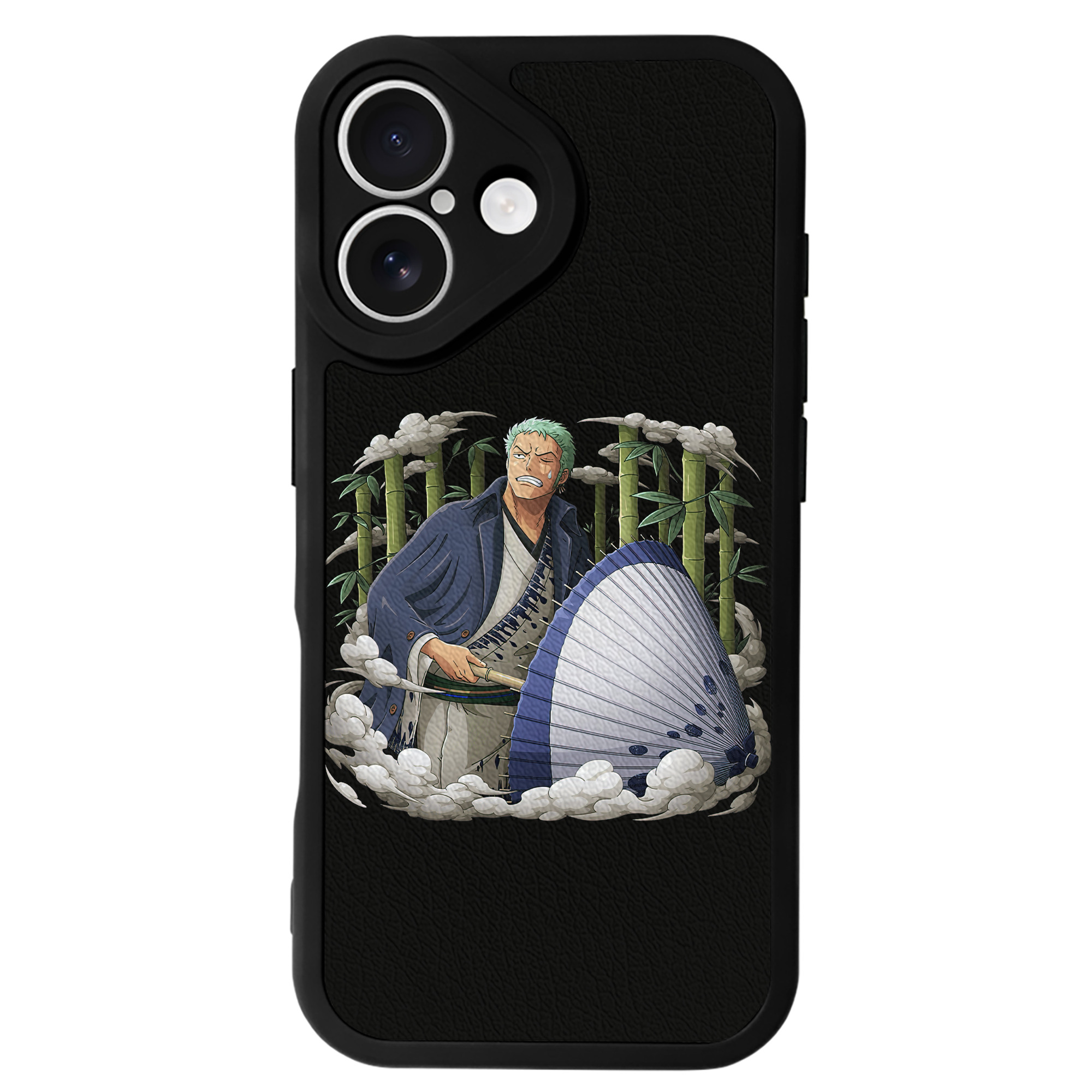 （画像用） ワンピース ロロノア・ゾロ ONE PIECE Roronoa Zoro 【iPhone 16シリーズ対応】シリコンスマホケース（レザー調） 材質：シリコン